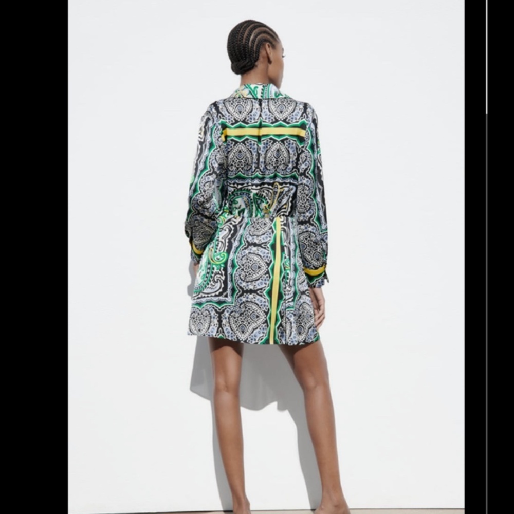 PRINTED MINI DRESS - Picture 7 of 10